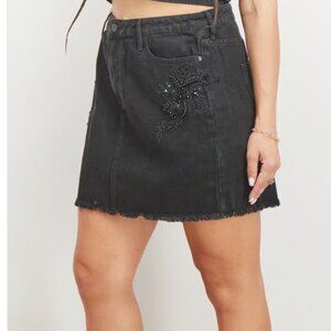*Guess Women Embellished Detail Mini Skirt, Black